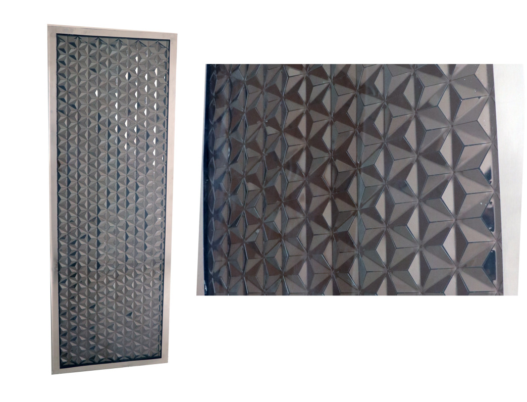 تایل طرح برجسته استیل حاشیه‌دار