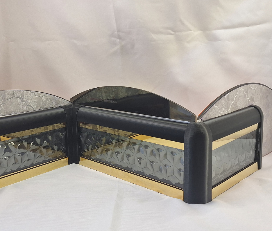 قرنیز استیل طرح برجسته نورانی