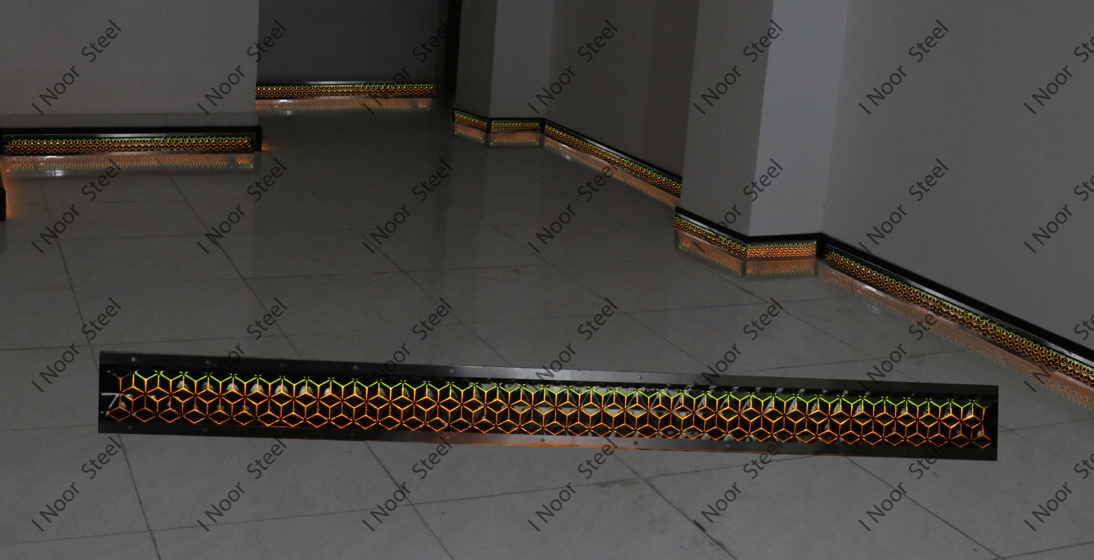 قرنیز طرح برجسته استیل نورانی